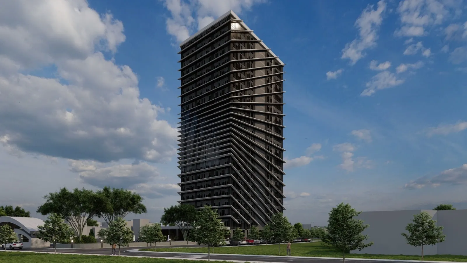 Ayos-Sun Plaza tower with the neighboring buildings