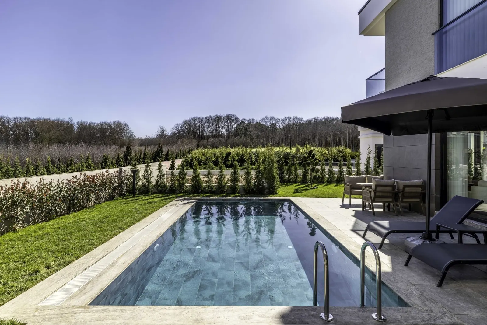 Pool and terrace of a Ballica Panorama villa
