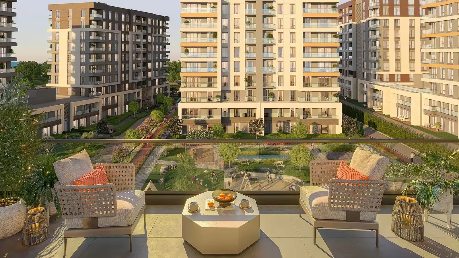 Terrace looking over Basaksehir Avrasya 3