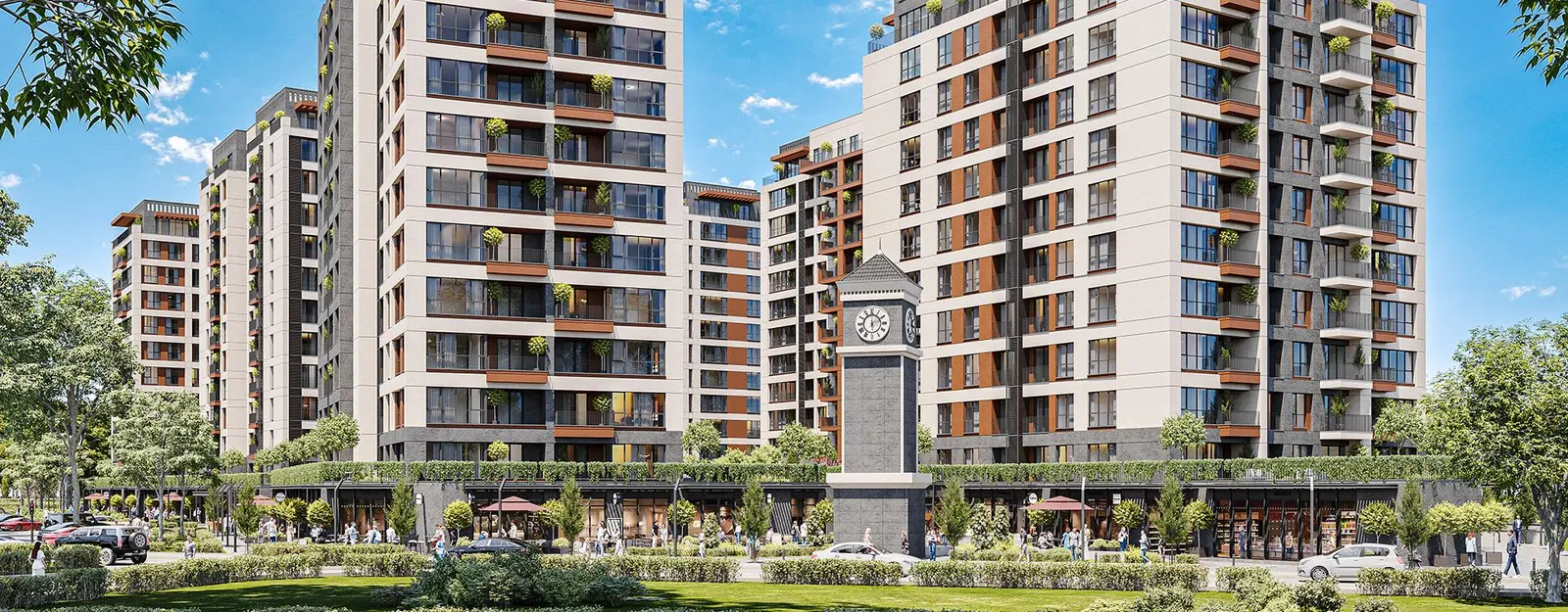 Bati Atasehir Evleri seen from the street