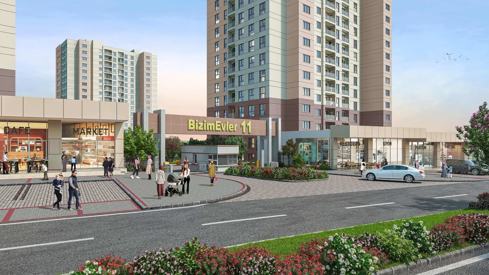 Entrance and shops of Bizim Evler 11