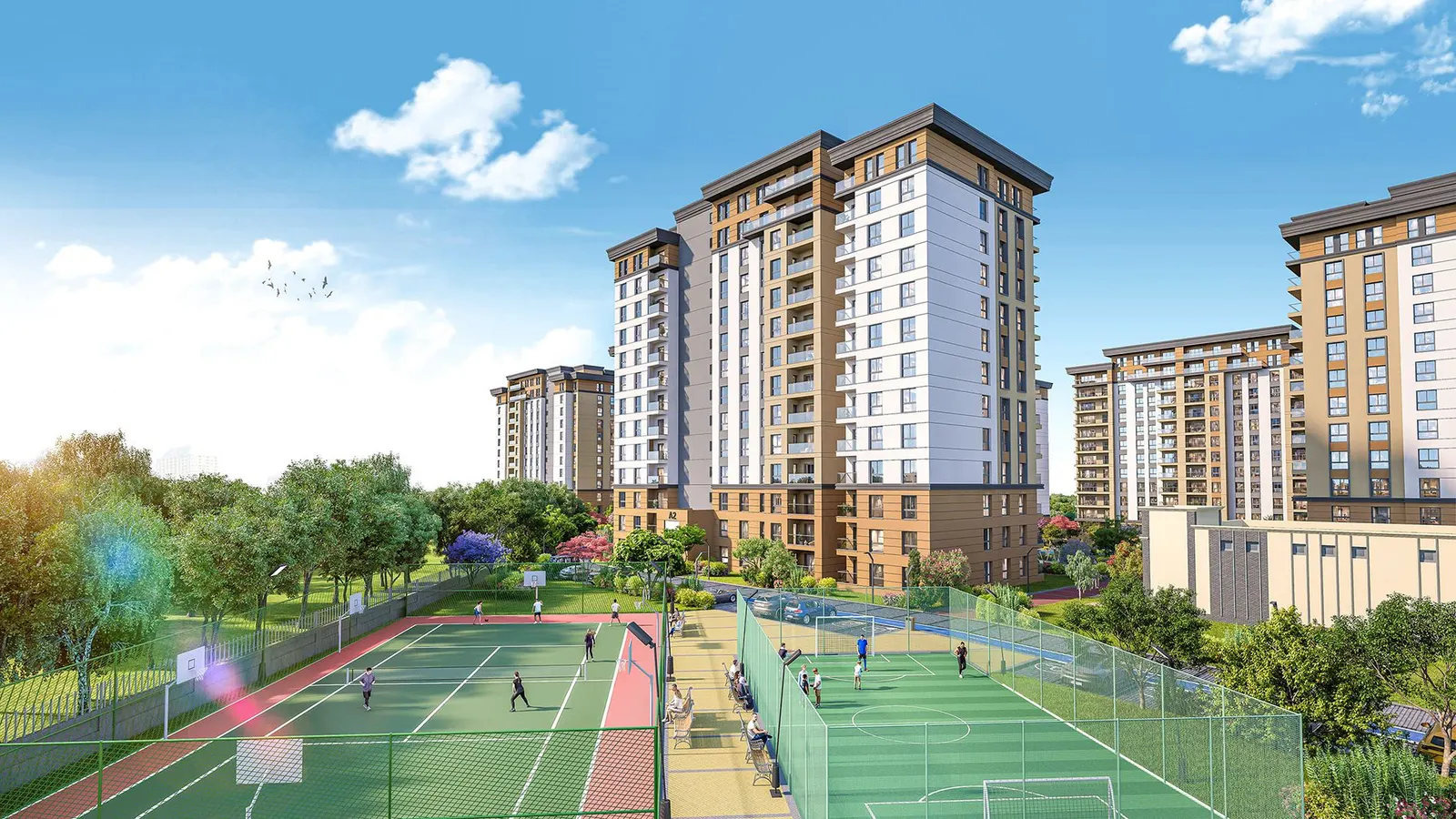 Tennis courts at Bizim Evler 12