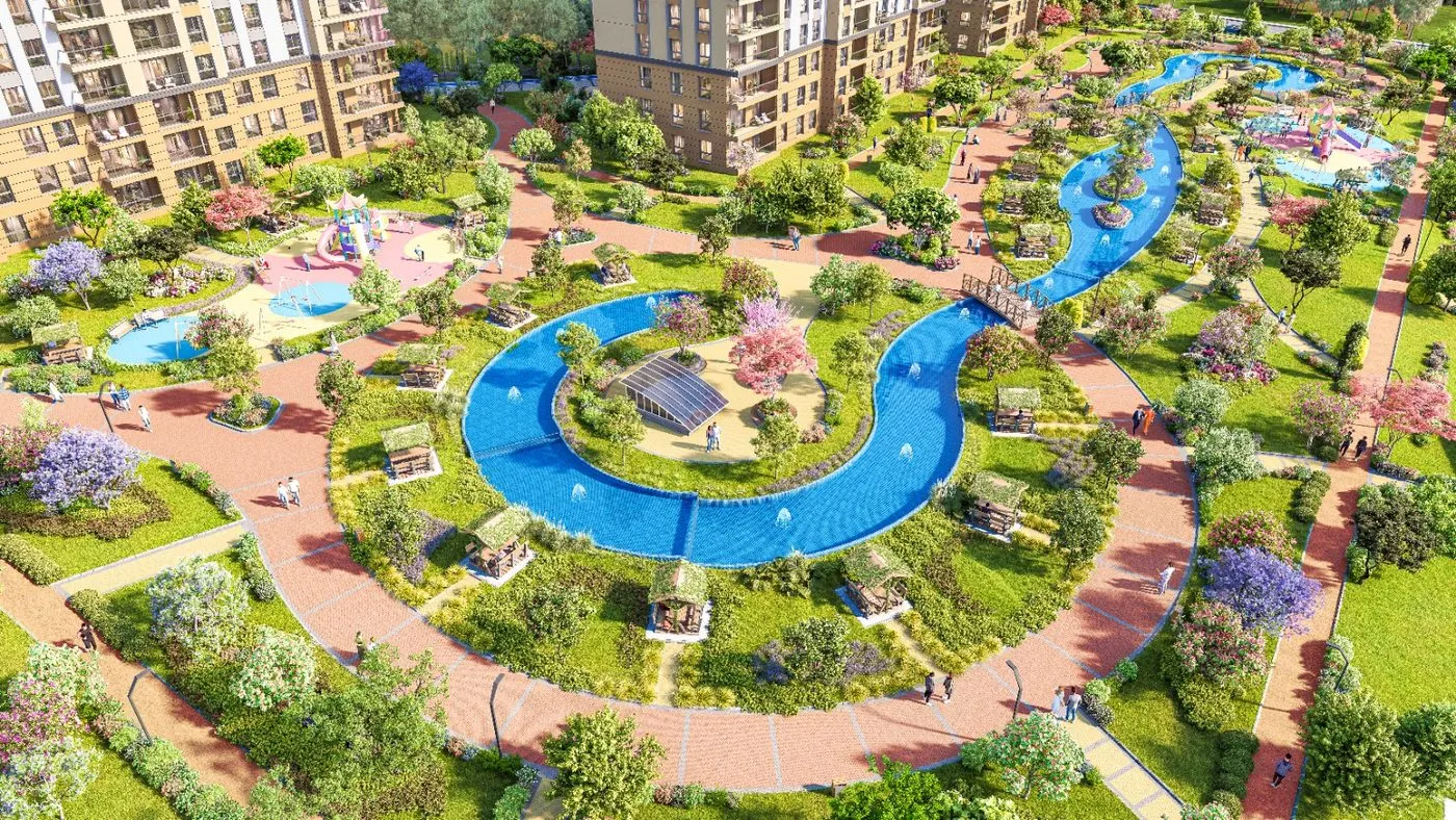 Gardens of Bizim Evler 12 from above