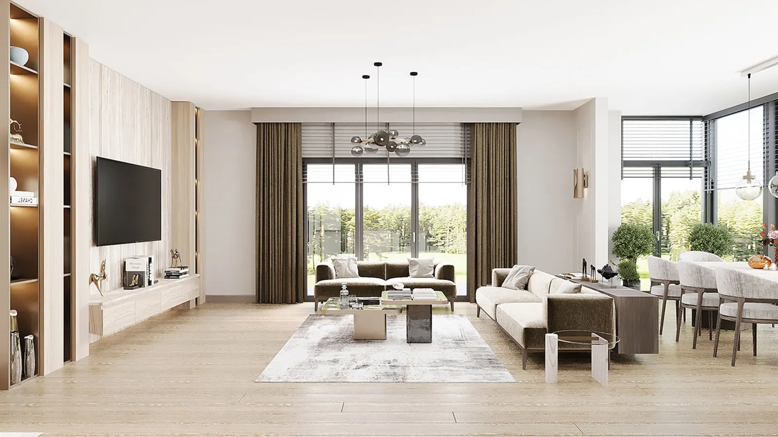 Living room in a Cengelkoy Cukurova Liparis Evleri apartment