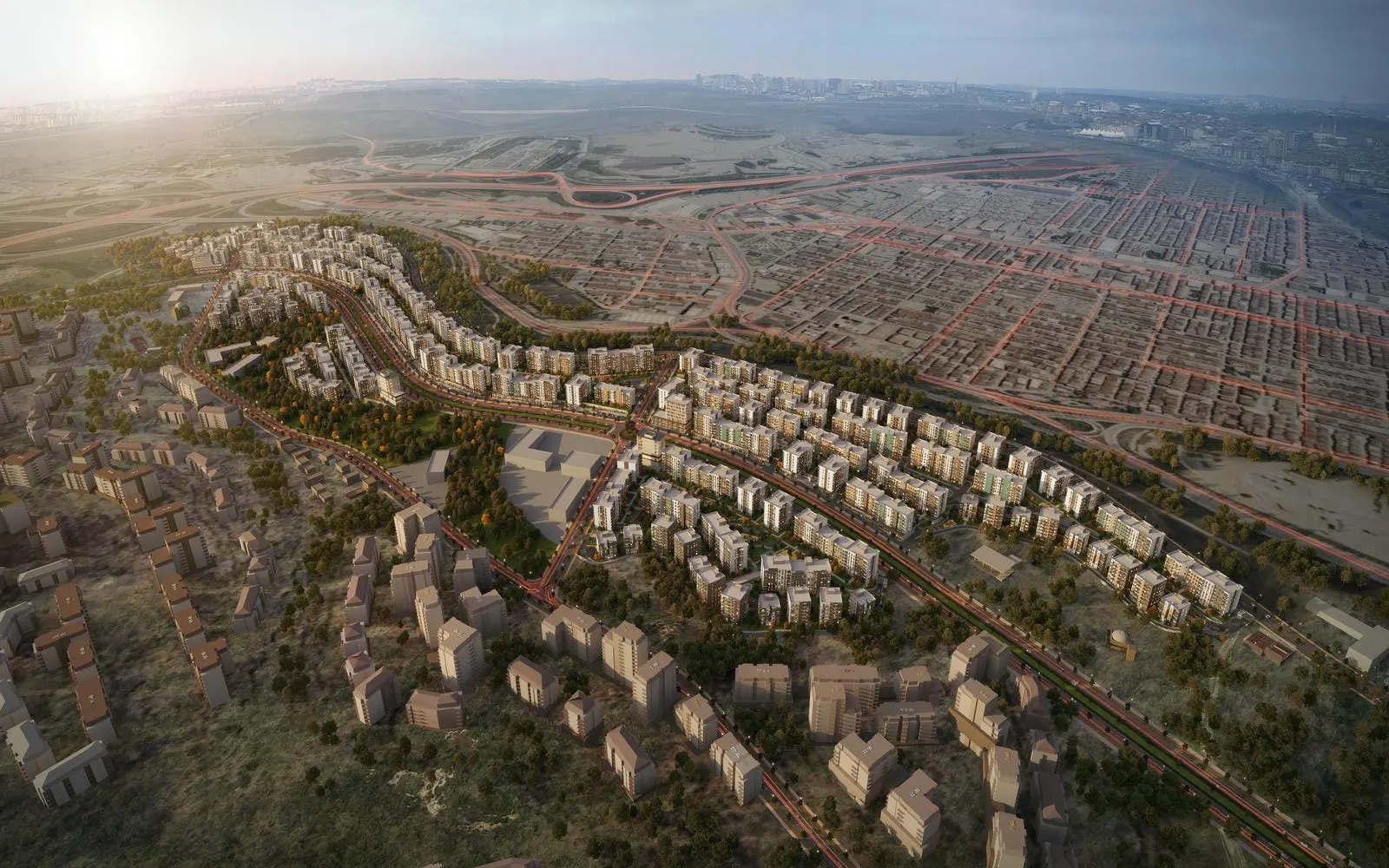 Aerial view of the Damla Kent master plan