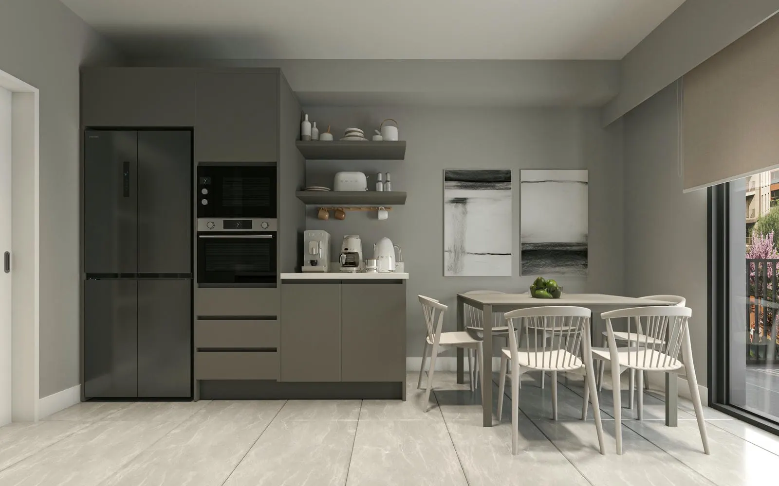 Kitchen of a Damla Kent apartment