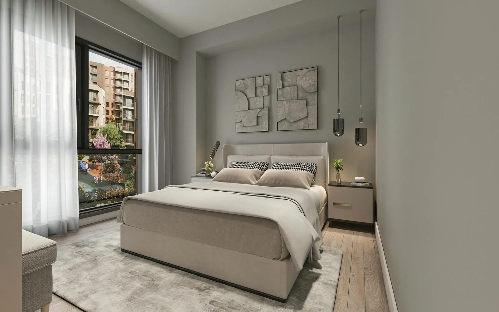 Bedroom of a Damla Kent apartment