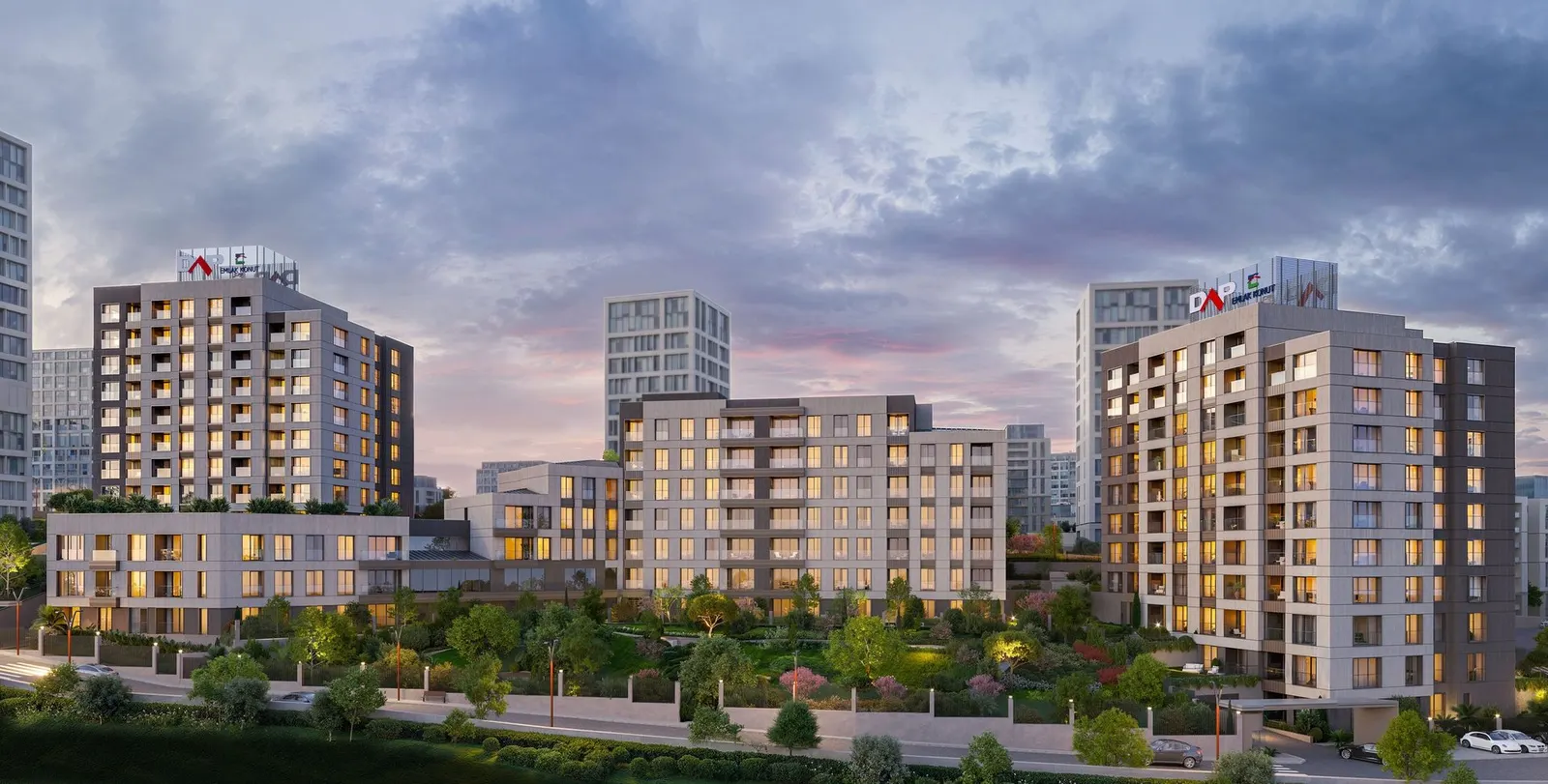 DAP Atasehir 173 blocks at dusk