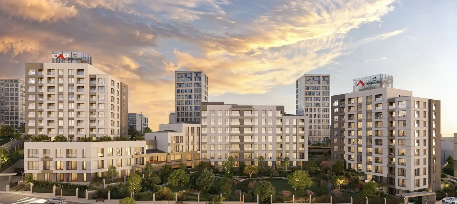 DAP Atasehir 173 at sunset
