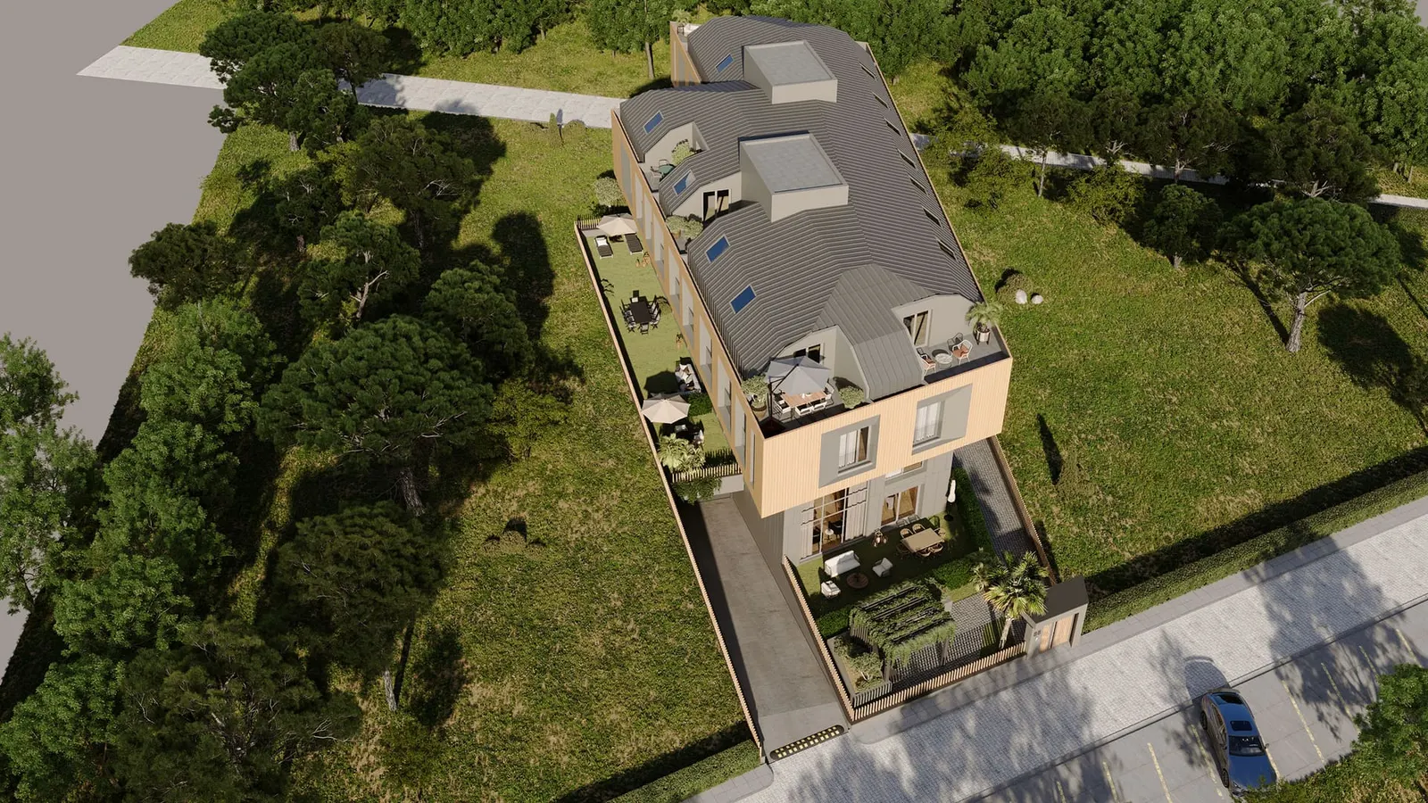 Aerial view of Demirhan Fuente and its plot