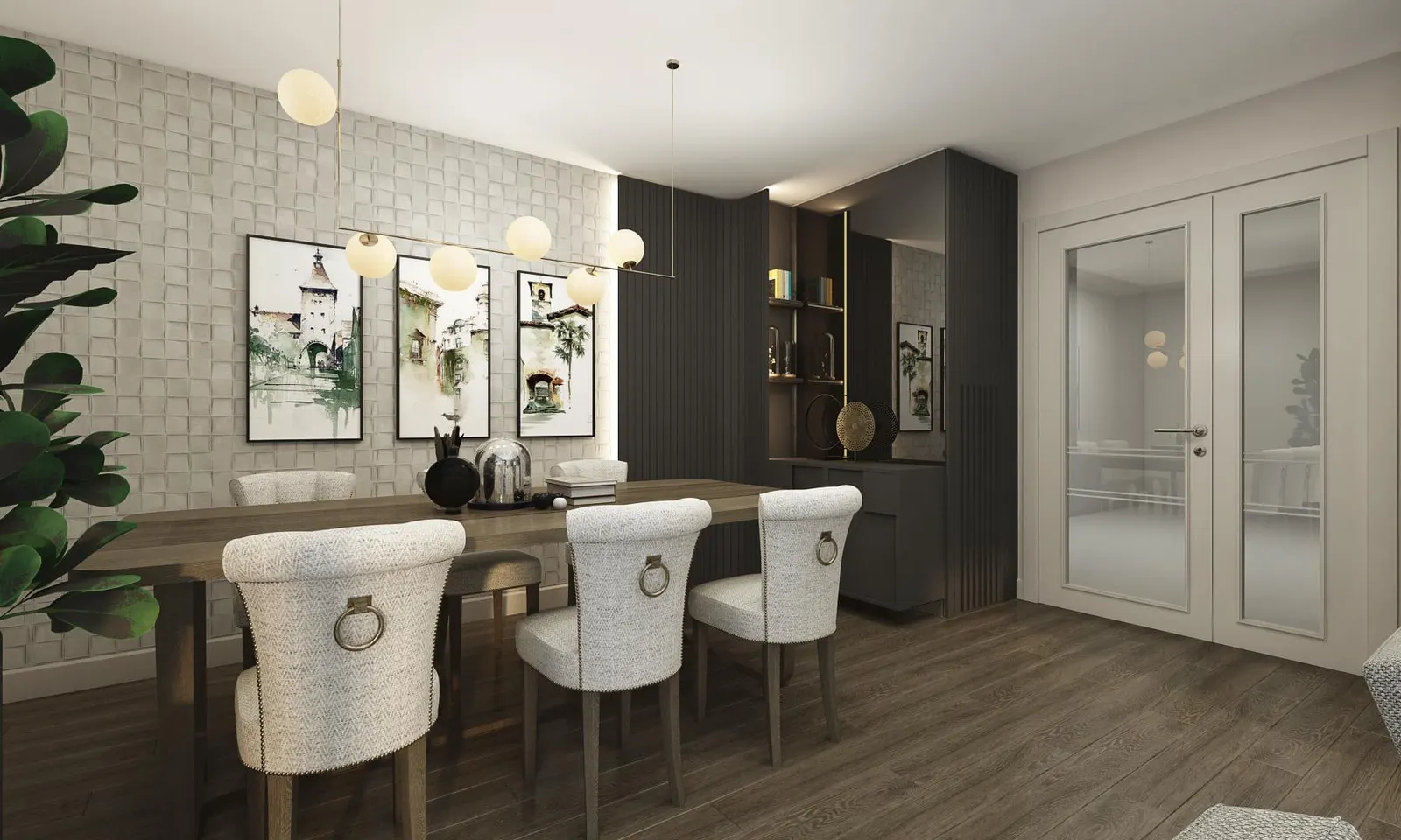 Dining area in a Deniz Istanbul Marina Rezidans apartment