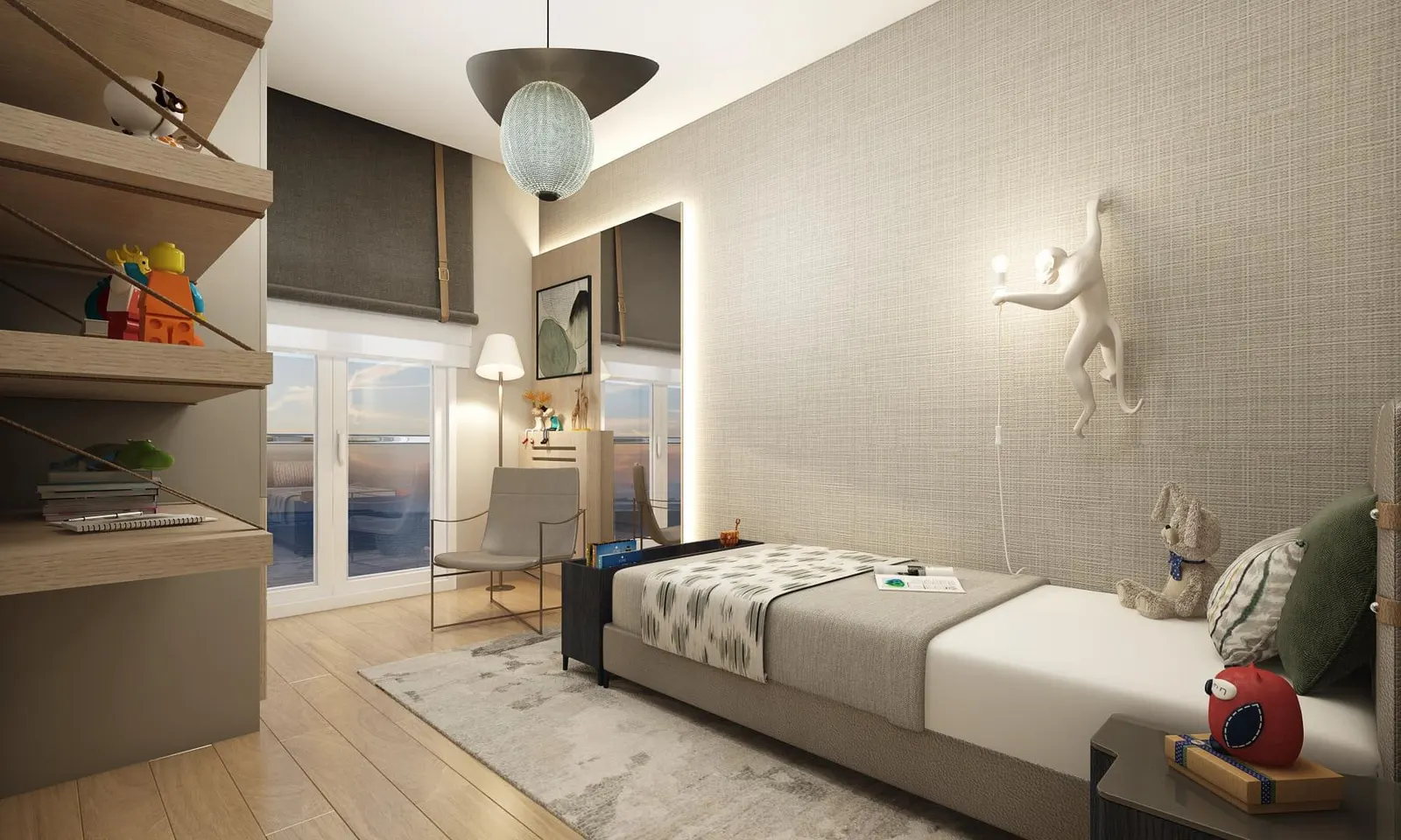 Children's room in a Deniz Istanbul Marina Rezidans apartment