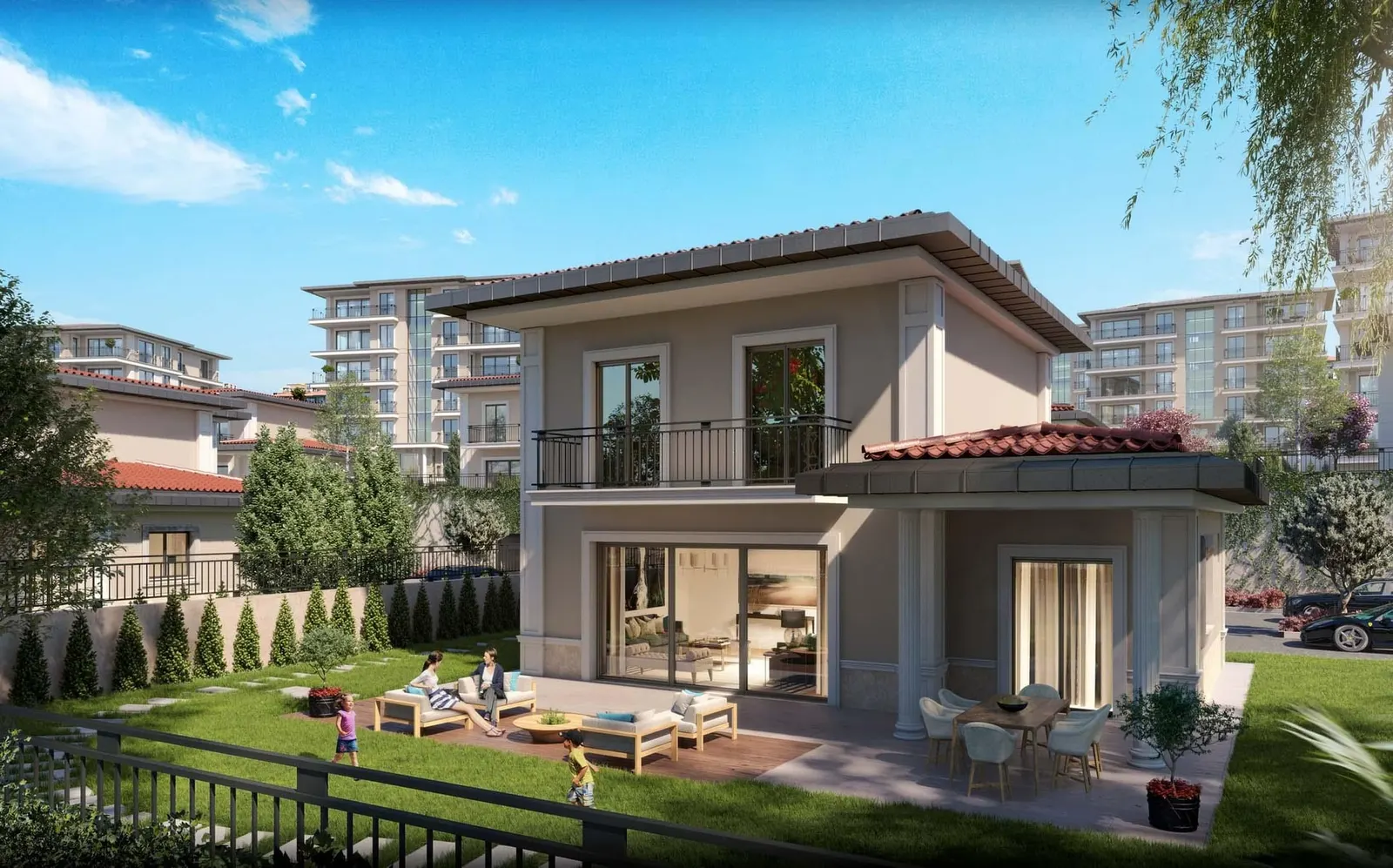 A Deniz Istanbul Sedef Konaklari villa and its garden