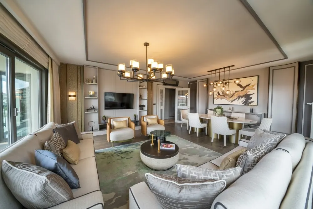 Living room in the Deniz Istanbul Sedef Konaklari show apartment
