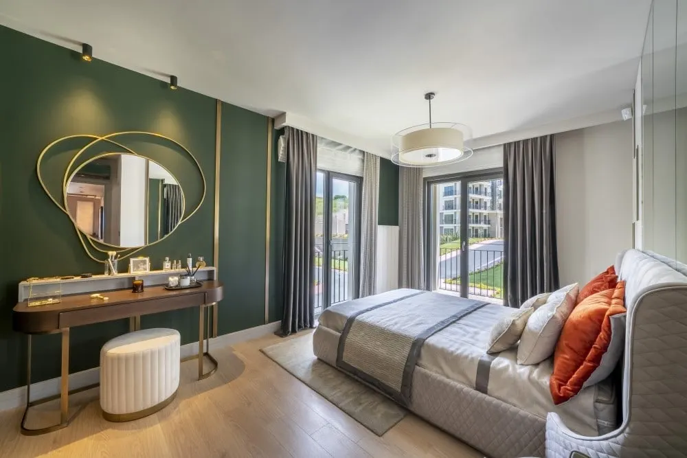 Main bedroom in the Deniz Istanbul Sedef Konaklari show apartment