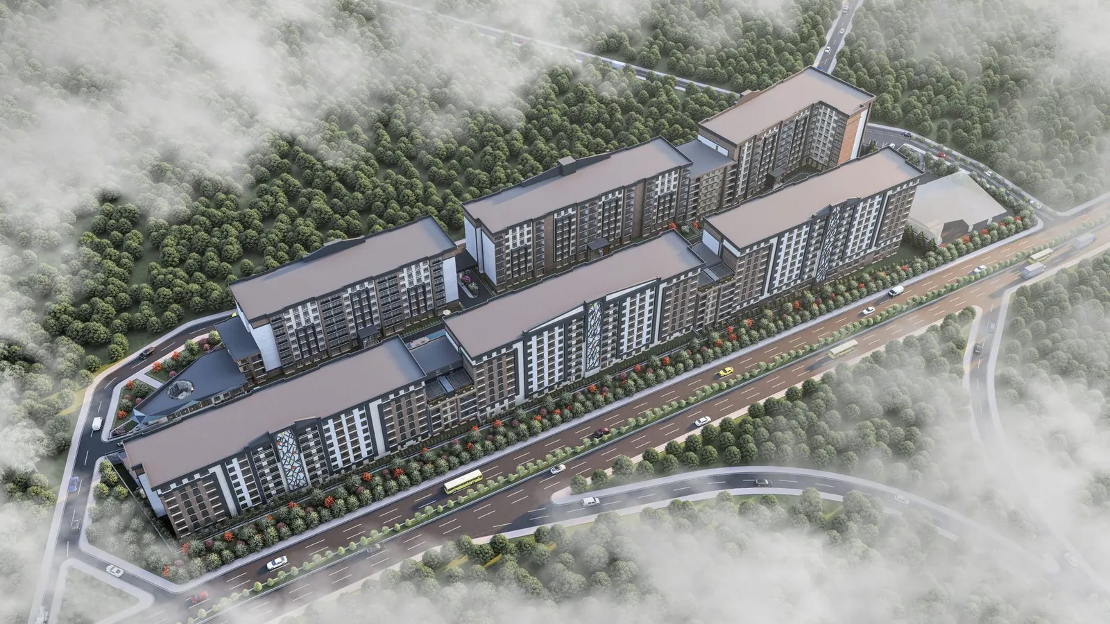 Aerial view of the Dilek Life Mahall blocks