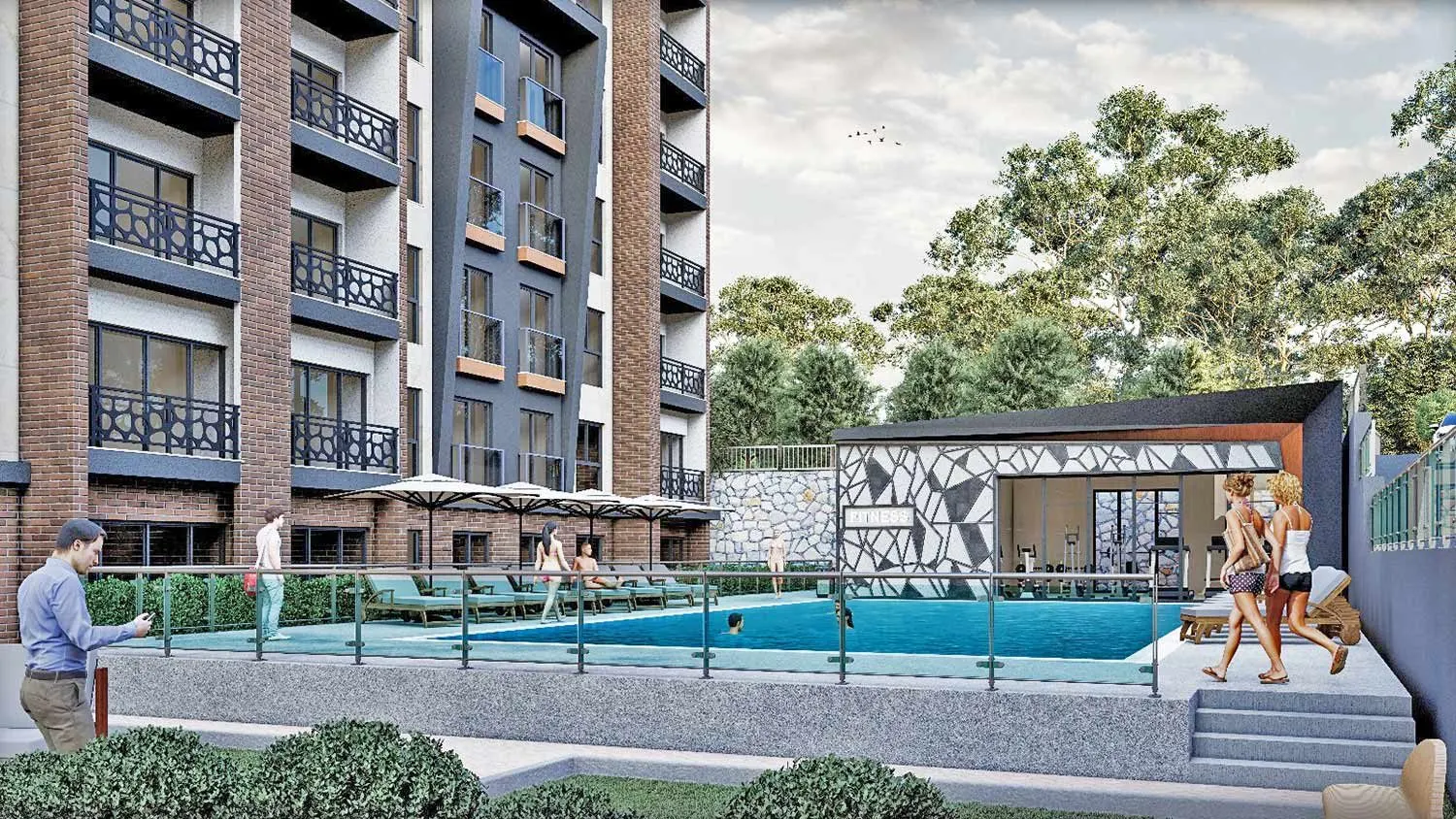 Outdoor pool at Dilek Life Mahall