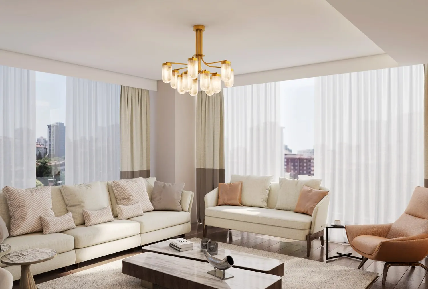 Living room in an Elite Erenkoy apartment