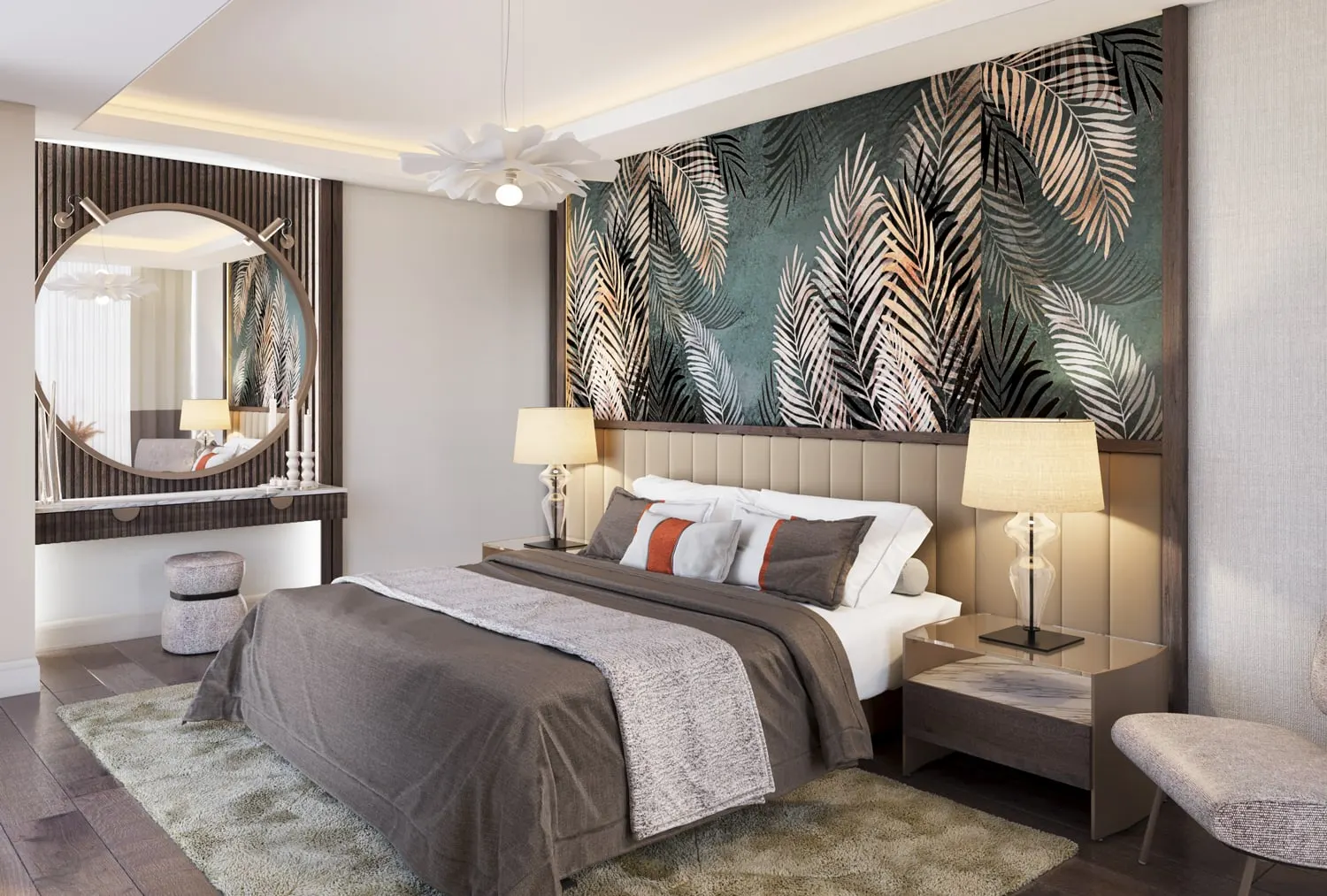 Bedroom in an Elite Erenkoy apartment