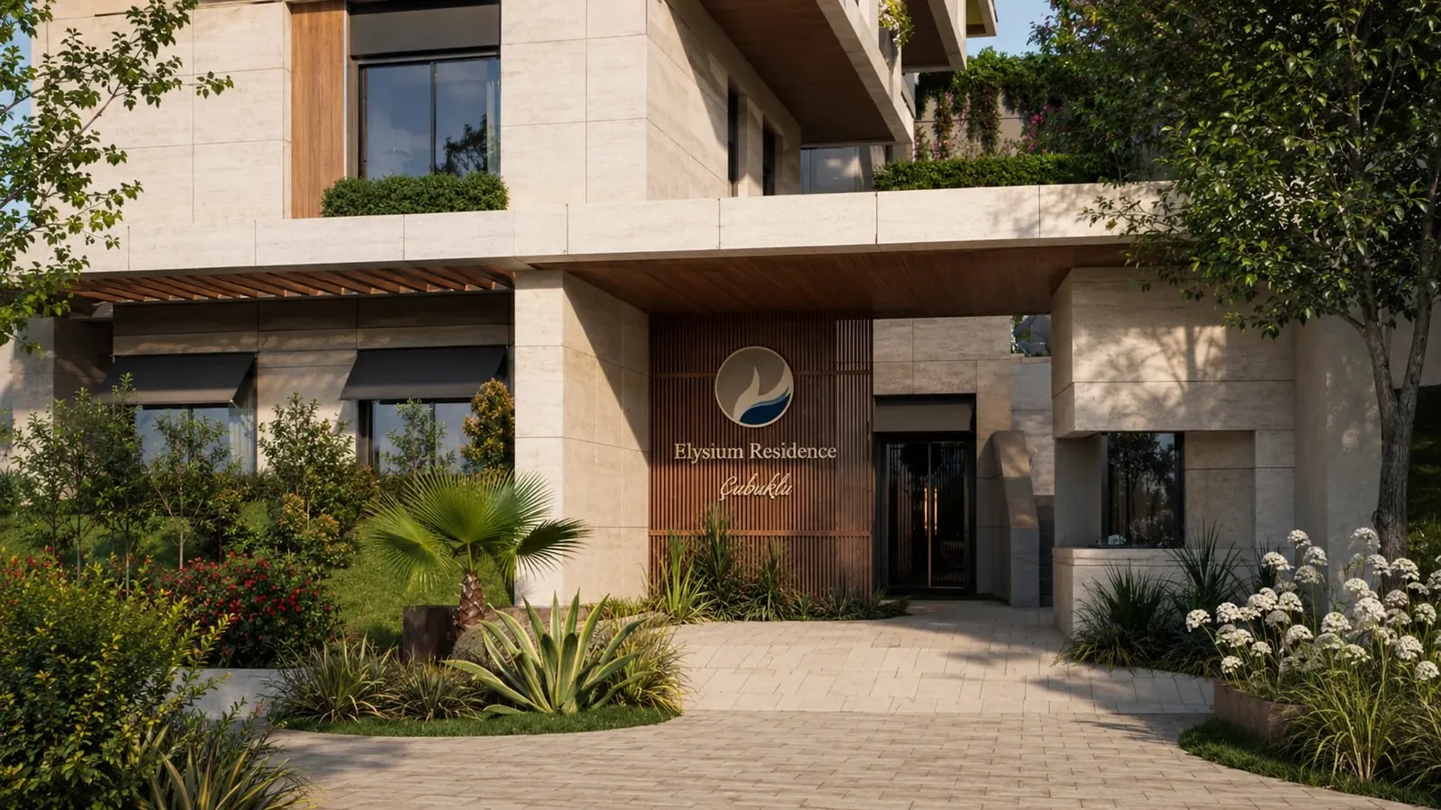 Entrance of Elysium Residence Cubuklu