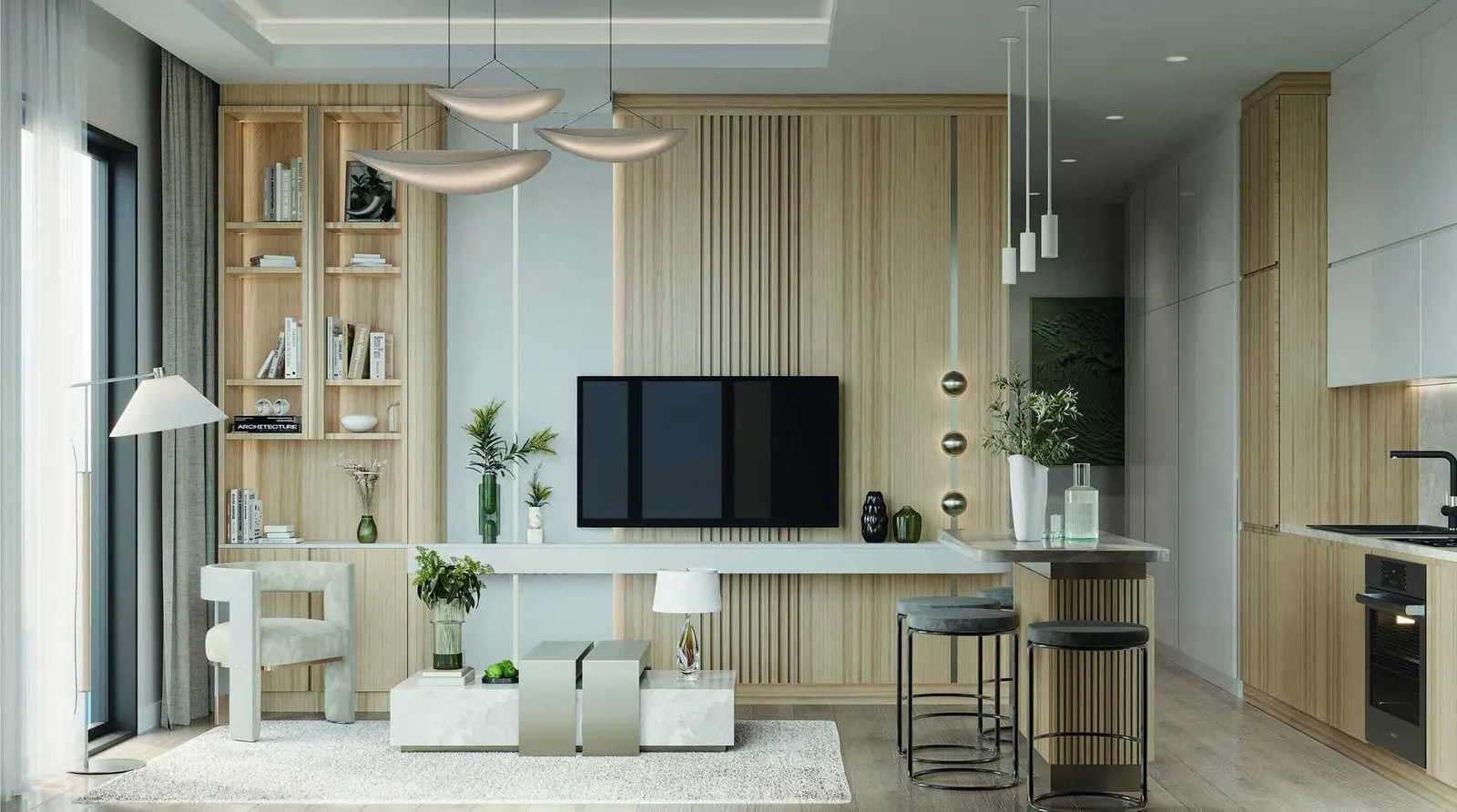 Living room in an Elysium Residence Cubuklu apartment