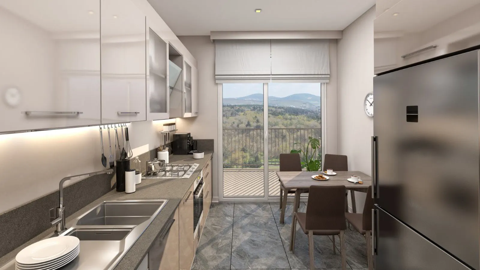 Kitchen in an Emlak Konut Cinarkoy Evleri apartment