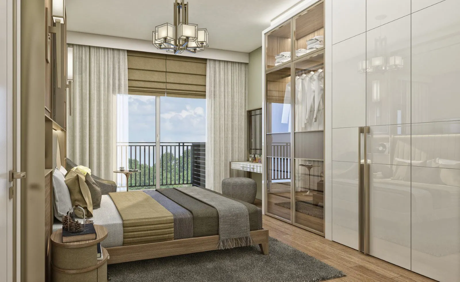 Bedroom in an Emlak Konut Cinarkoy Evleri apartment