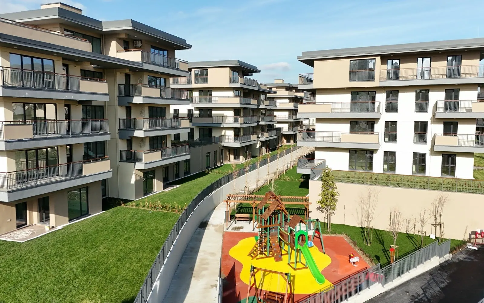 Playground and lawns at Emlak Konut Vadi Evleri 2. Etap