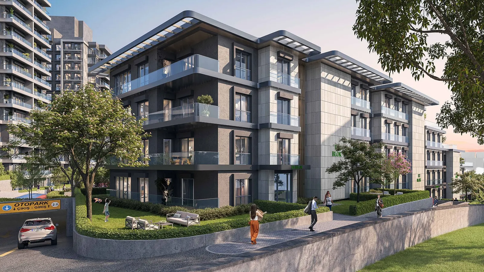 Low-rise apartment block at Vadi Panorama Evleri