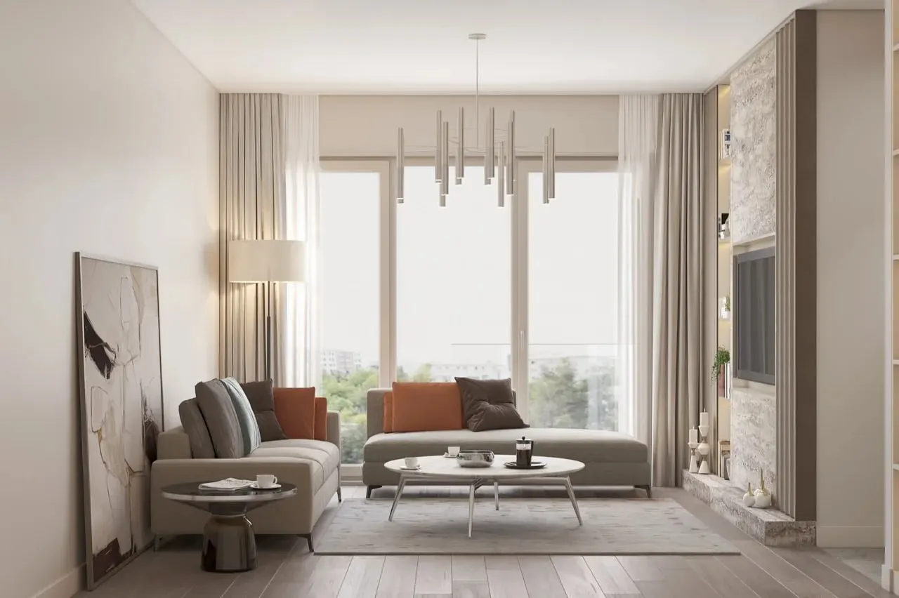 Living room in a Forev Tem Istanbul apartment