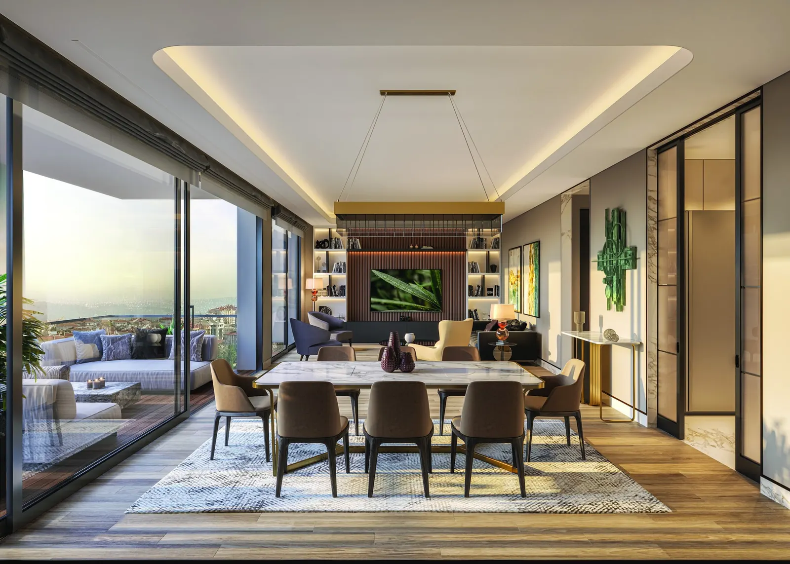 Dining room in a Four Seasons Private Residences Istanbul residence