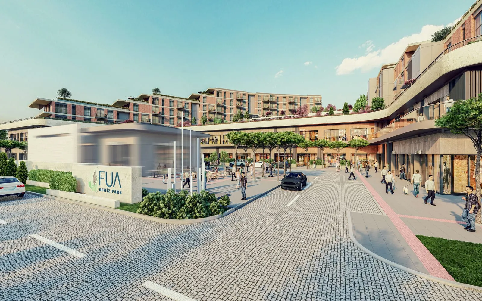 Shopping street at FUA Deniz Park