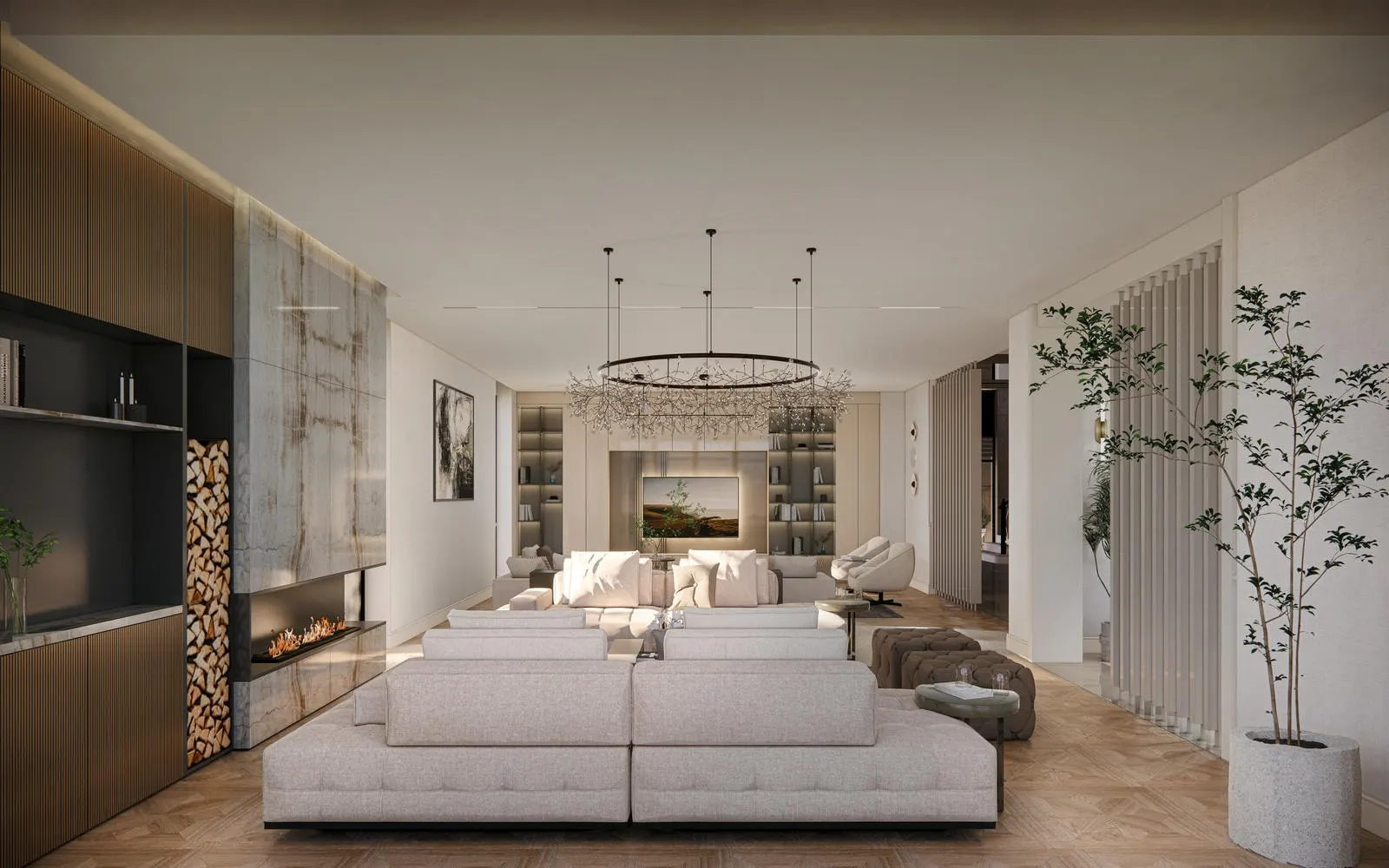 Living room of a Gokturk Kemer Evleri home