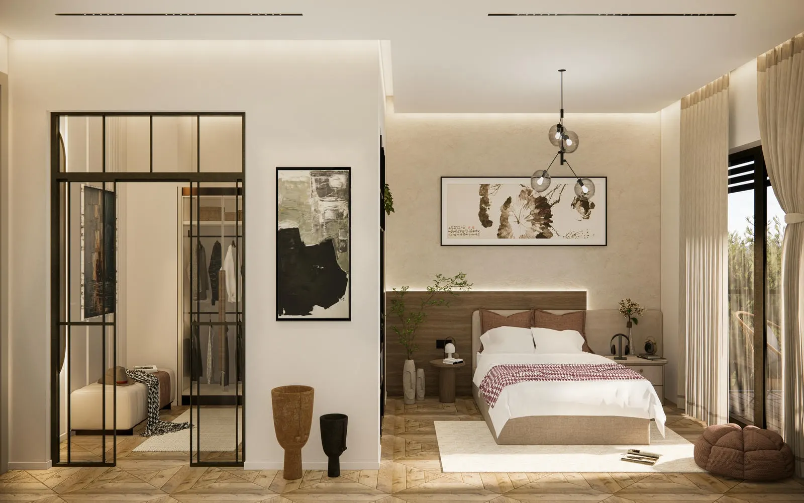 Bedroom of a Gokturk Kemer Evleri home