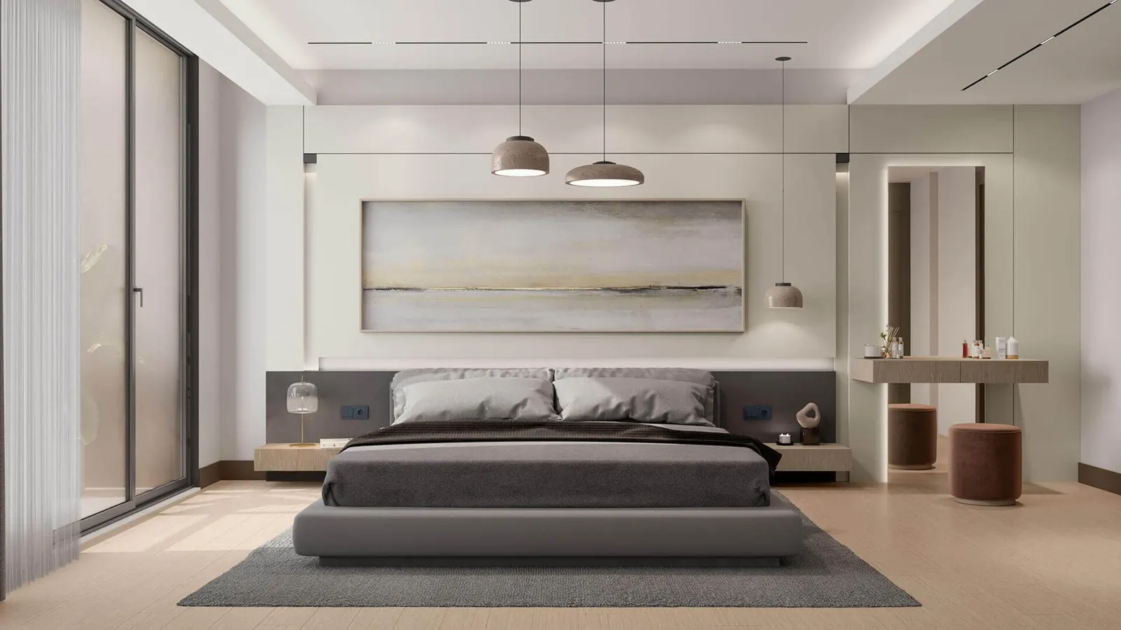 Bedroom in an IV Kandilli apartment