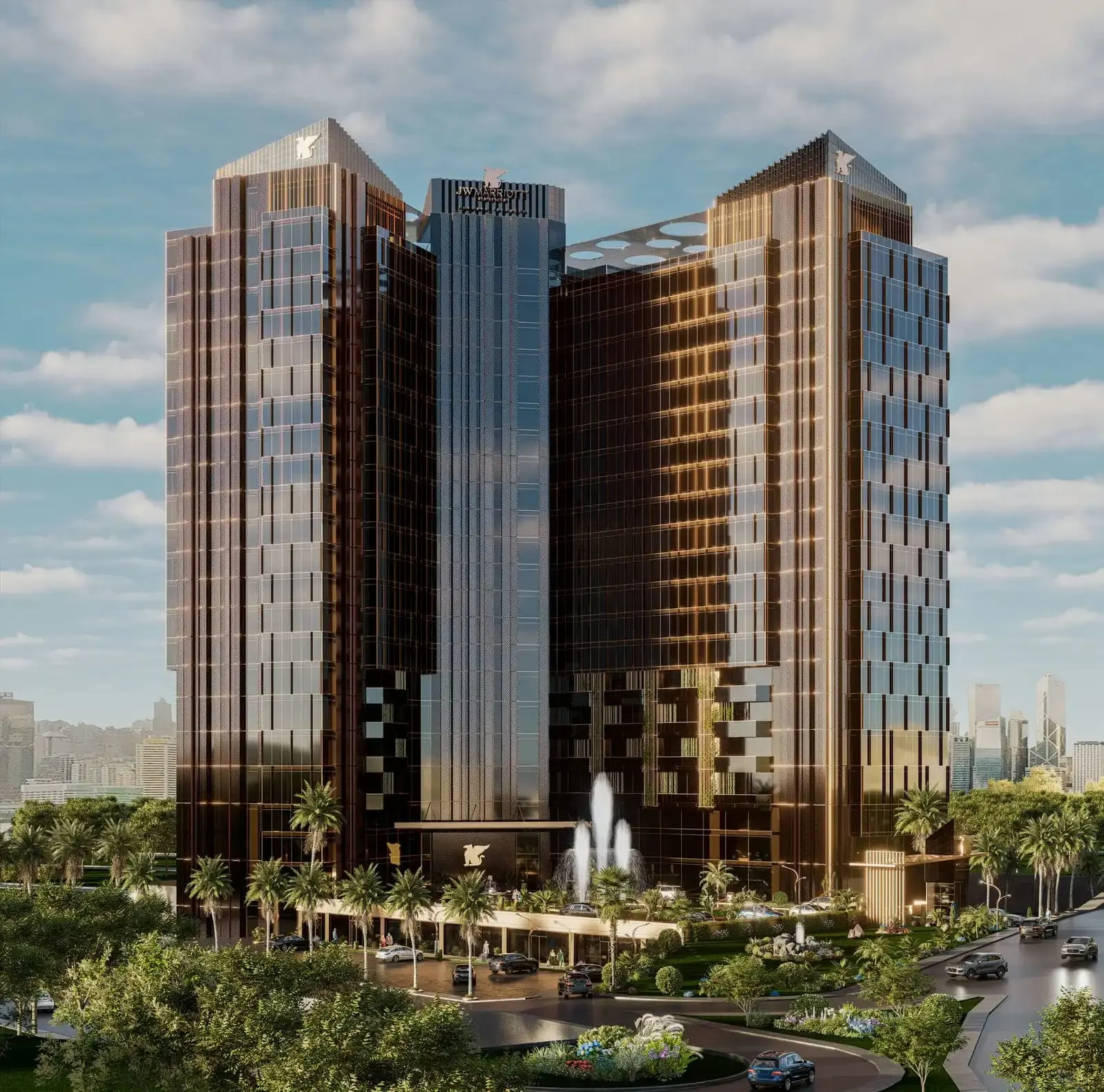 JW Marriott Residences Tarabya towers seen from the front