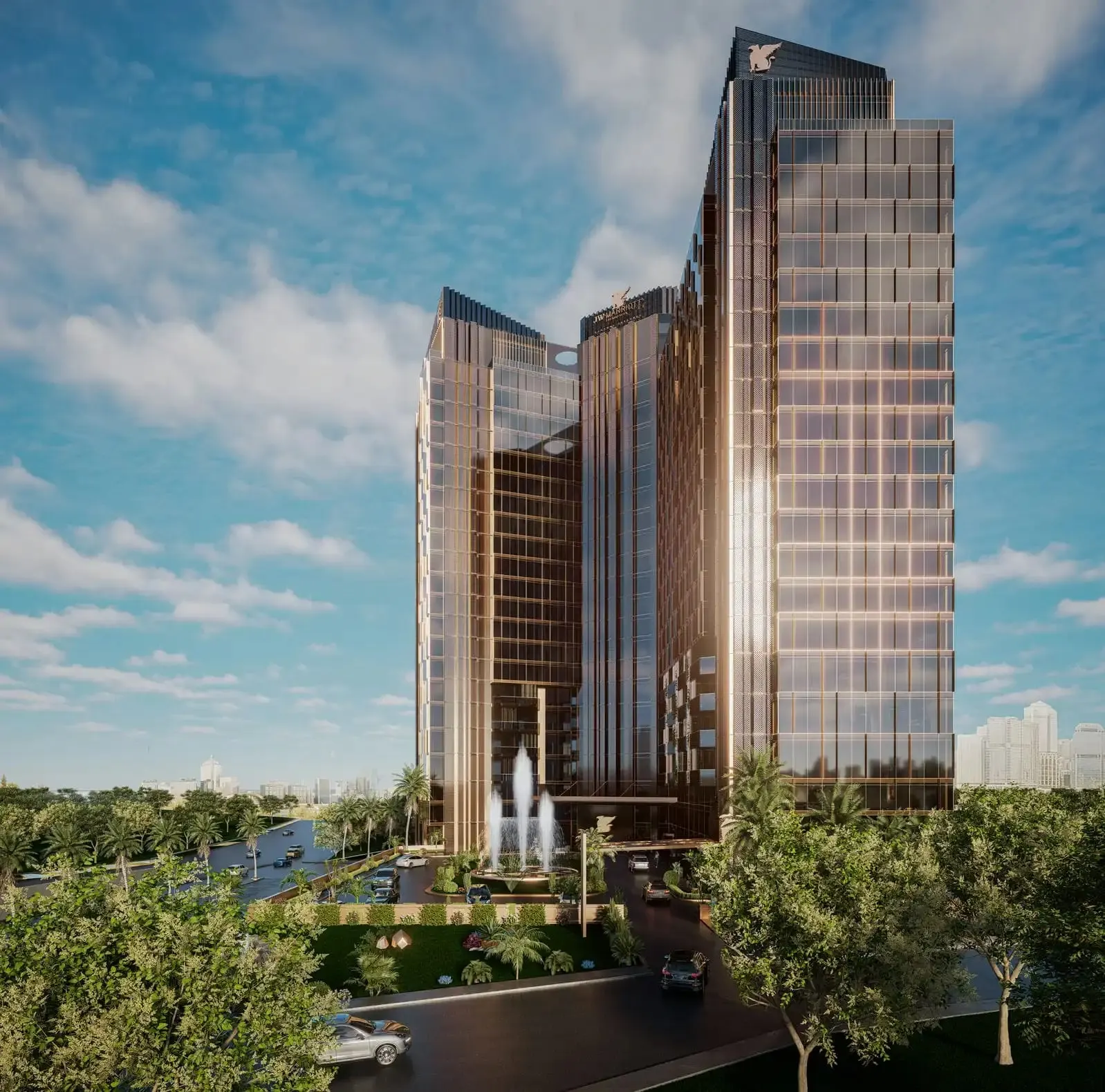 Side view of the JW Marriott Residences Tarabya towers