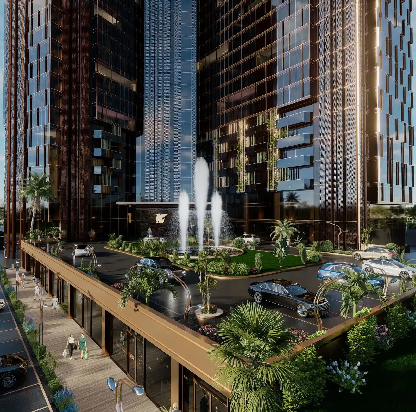 Shops along the podium of JW Marriott Residences Tarabya