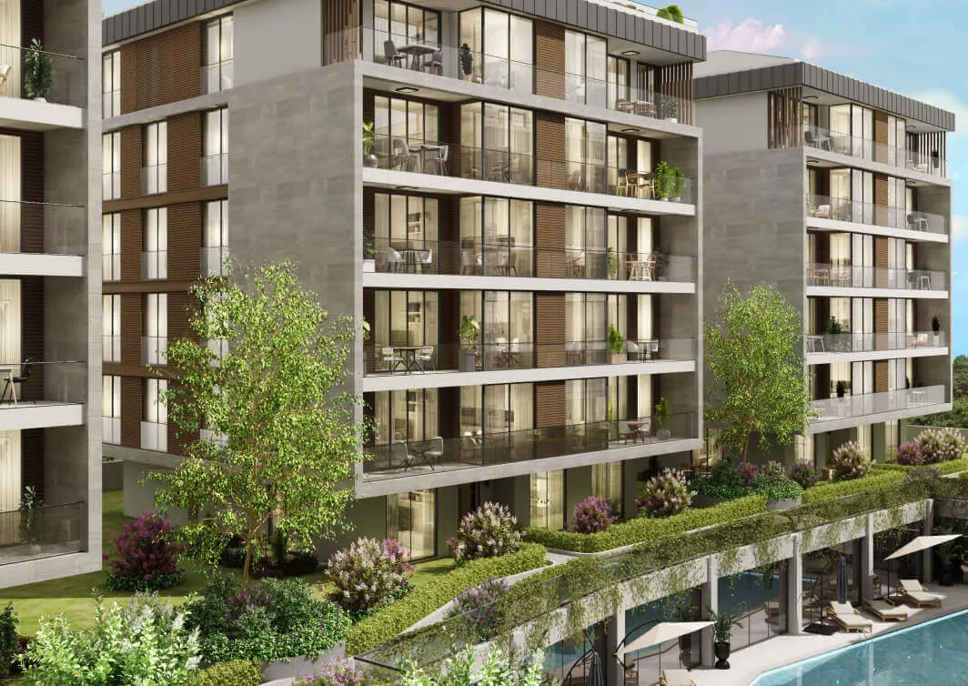 Blocks and gardens of Cadde Bakirkoy