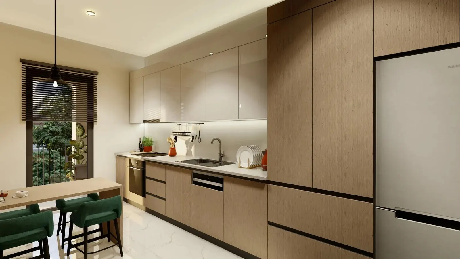 Kitchen in a Koray Liberte apartment