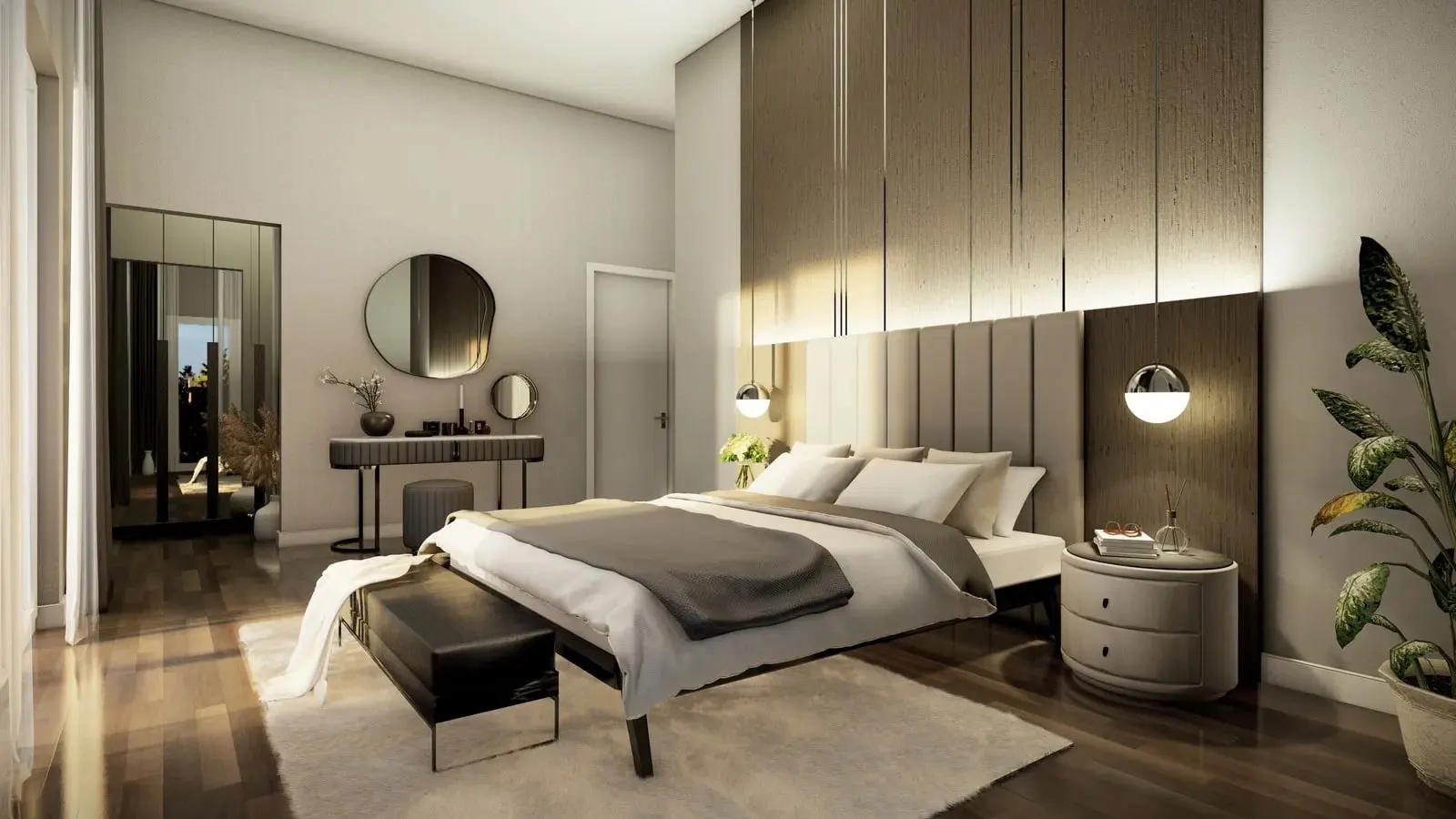 Bedroom in a Koray Liberte apartment