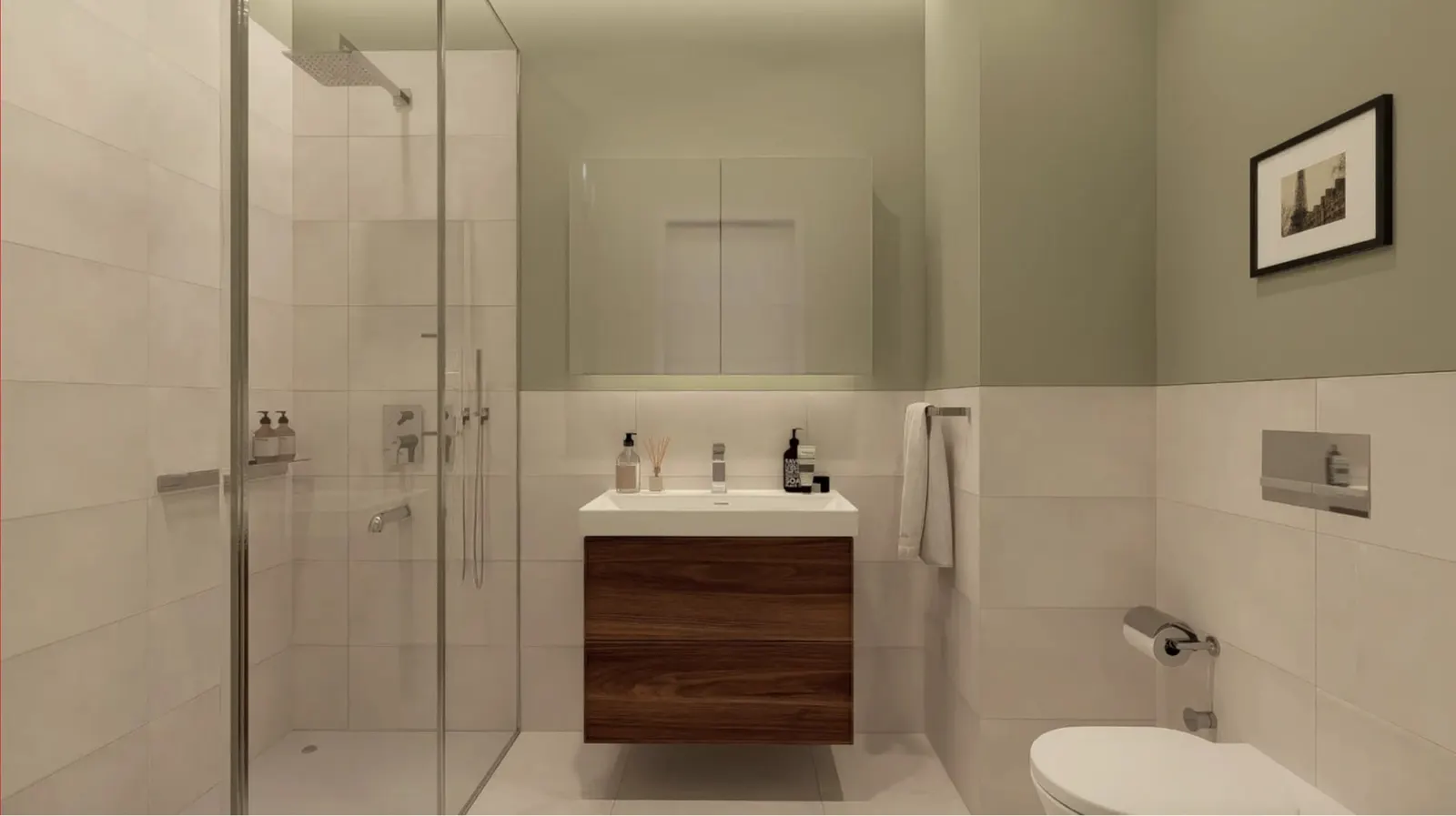 Bathroom in a Koray Upland apartment