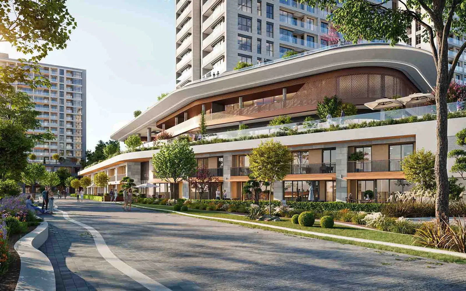 Shopping center terraces at Kuzey Adalar