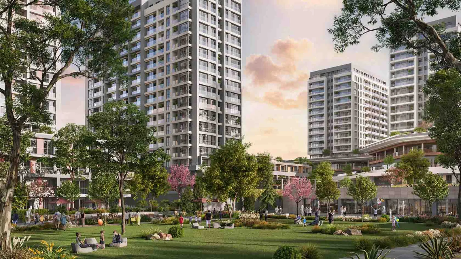 Lawn and blocks at Kuzey Adalar