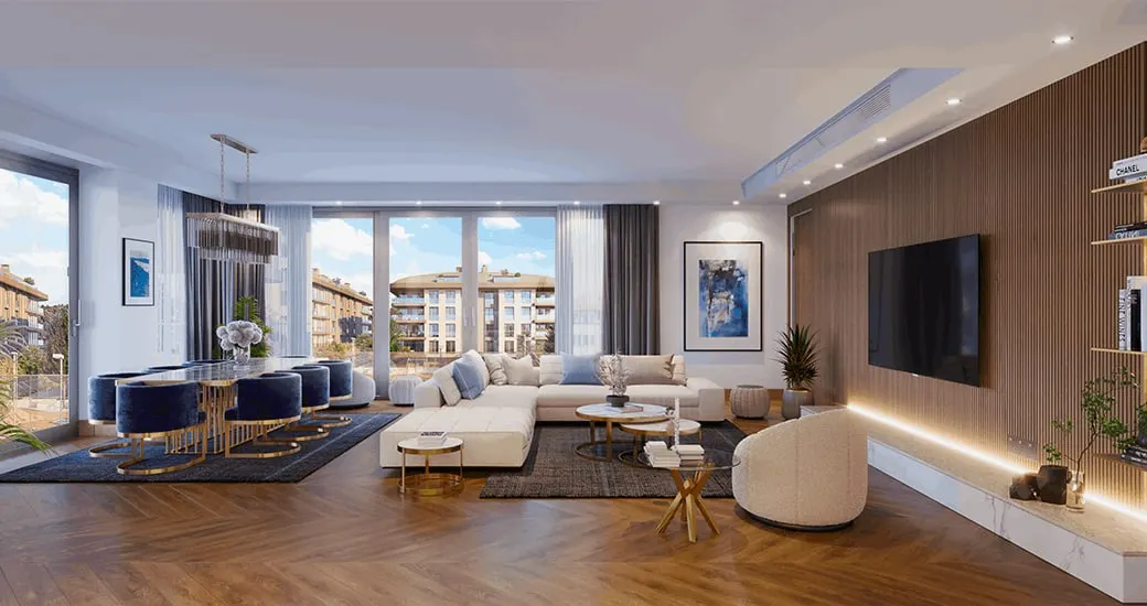 Living room in a Litus Istanbul apartment