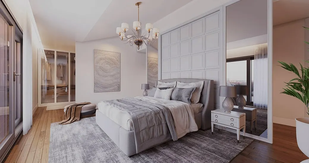 Main bedroom in a Litus Istanbul apartment