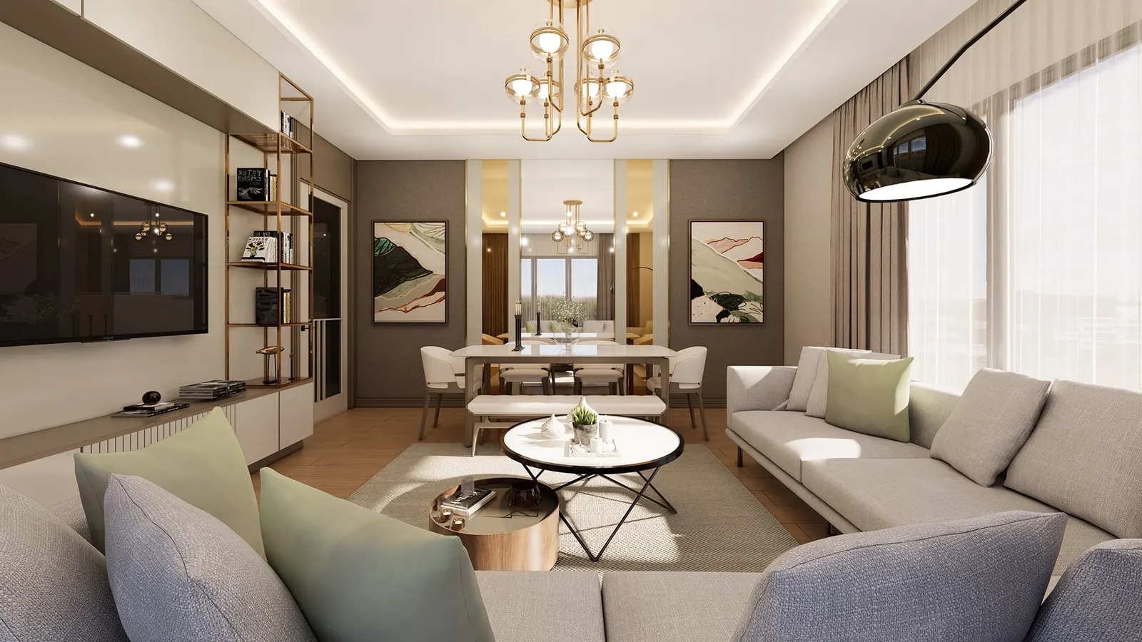 Living room in a Lotus Gol Evleri apartment