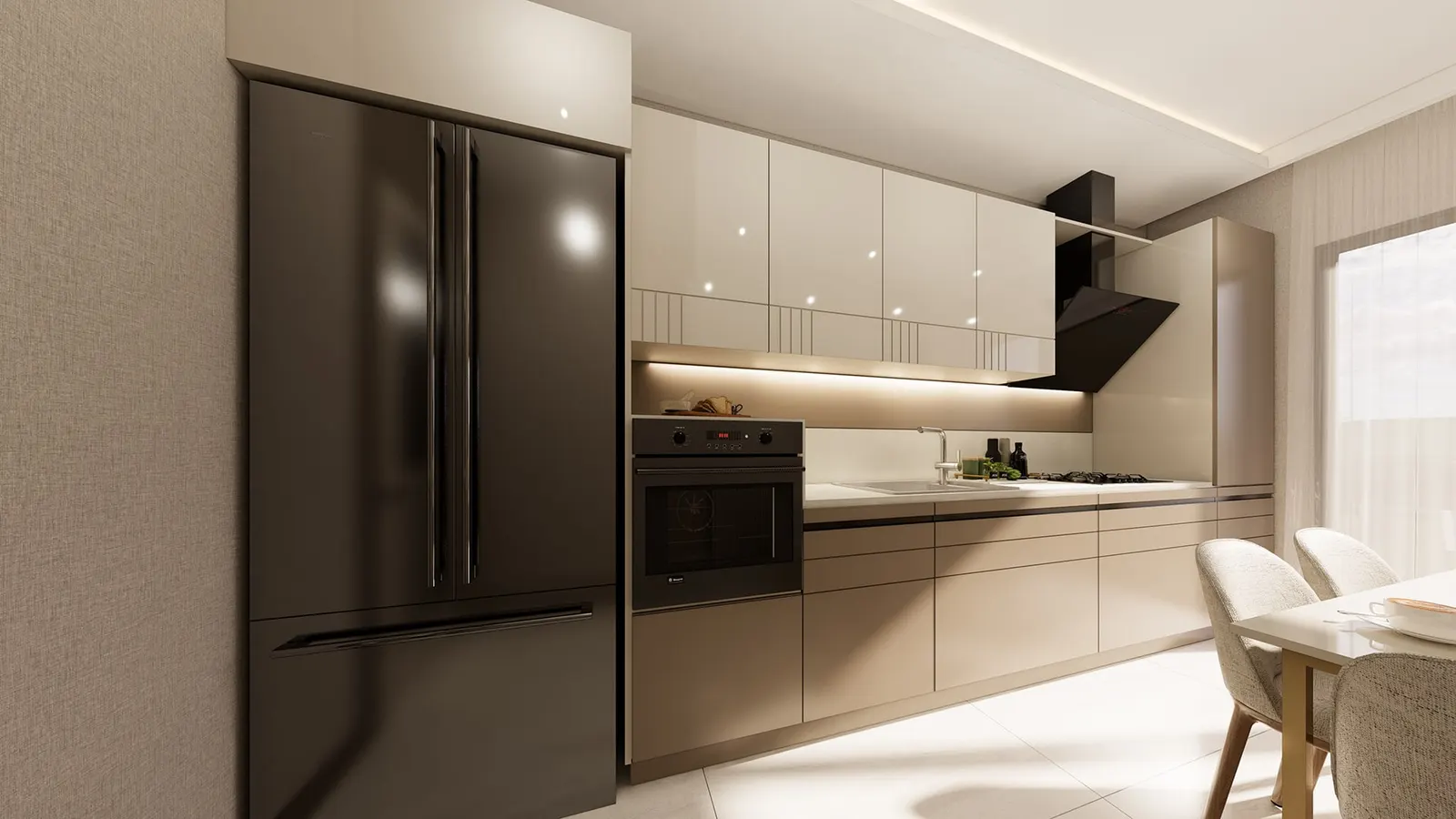 Kitchen in a Lotus Gol Evleri apartment