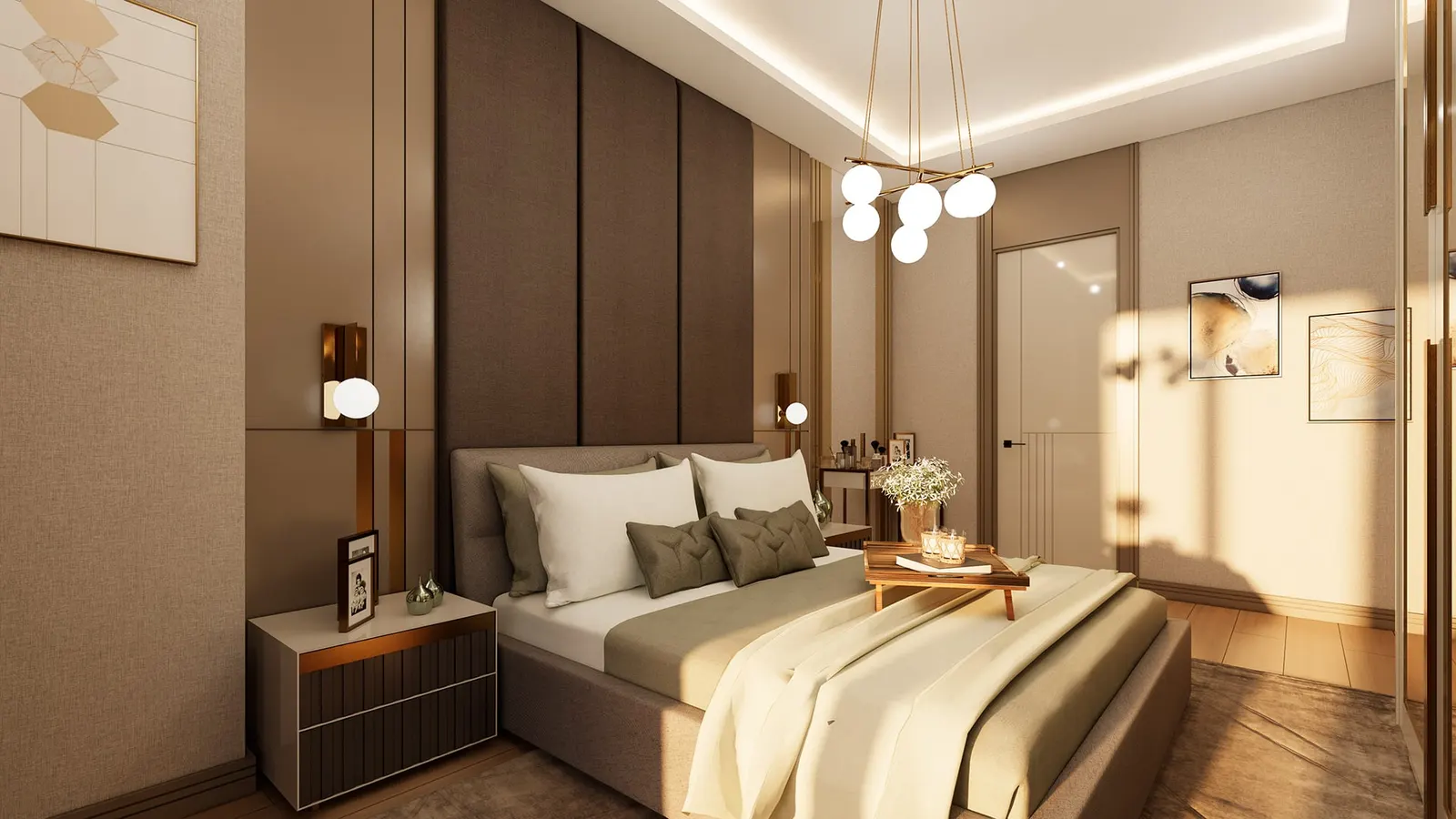 Bedroom in a Lotus Gol Evleri apartment