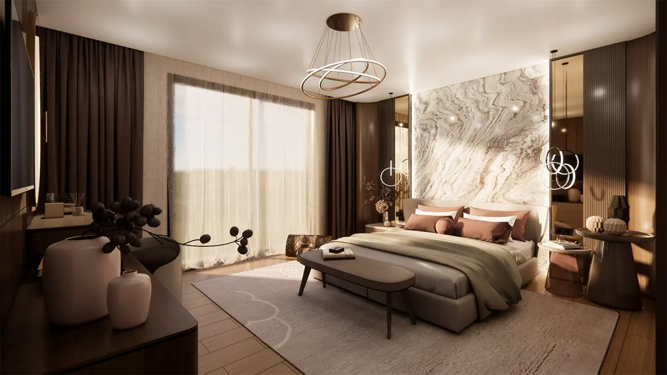 Bedroom in a Lotus Yasam apartment